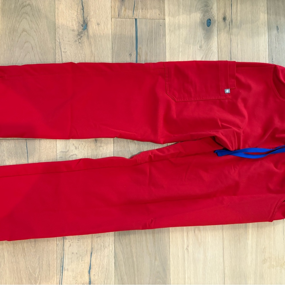 Figs Men's Bold Red Cargo Pants